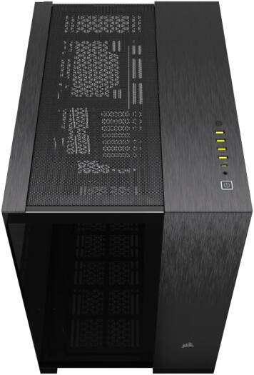 Corsair 6500X Mid-Tower Dual Chamber PC Case, Panoramic Tempered Glass, Support Up to 10x 120mm Fans, Up to 360mm Radiator, Reverse Connection MB Compatible, Black/obsidian Aluminum | CC-9011283-WW - Image 5