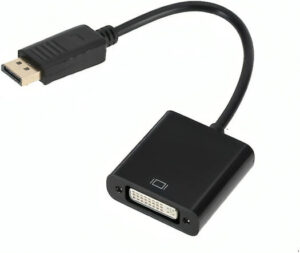 Tortox DisplayPort to DVI Adapter, Thunderbolt Port Compatible, Black | DP to DVI