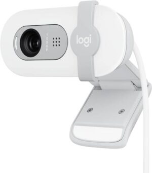 Logitech Brio 100 Full HD 1080p Webcam for Meetings & Streaming, Auto-Light Balance, Built-in Mic, Privacy Shutter, USB-A, for Microsoft Teams, Google Meet, Zoom & More - Off White |  960-001617
