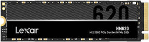 Lexar NM620 2 TB M.2 2280 Internal Solid State Drive, Up to 3300MB/s Read & 3000MB/s Write Speeds, 3D TLC NAND, 1.5 Million Hours MTBF, Shock & Vibration Resistance. Black | LNM620X002T-RNNNG
