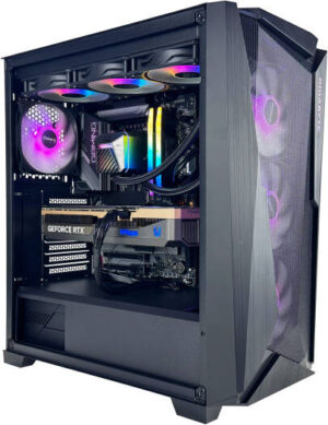 Obsidian X Gaming PC - Intel Core i9-14900K 24 Cores 32 Threads, NVIDIA RTX 5080 16GB, 32GB DDR5 RAM 6400MHz, 2TB SSD Gen 4, 850W PSU, 360mm Liquid Cooler, Wi-Fi + BT