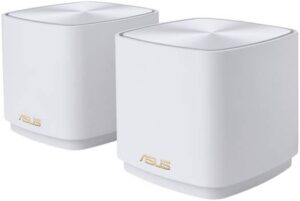 ASUS ZenWiFi XD5 AX3000 Mini WiFi 6 System, 3500 sq ft, AiMesh, Parental Controls, 2 Pack, White | 90IG0750-MO3B40