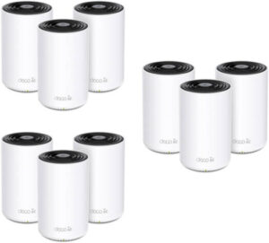 TP-Link Deco XE75 (3-Pack x 3) AXE5400 Tri-Band Whole Home Mesh Wi-Fi 6E System, Up to 5378 Mb/s Speed, AI-Driven Mesh, Connect Up To 200 Devices, White | DECO XE75-3-P