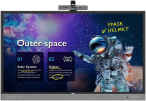 BenQ Master Series RM7503 75" 4K UHD IPS Educational Touch Display with BenQ DVY32 4K UHD Video Conference Camera, Infrared Touch, Up to 40 Touch Points, 10-bit Colors, 6-Mic Array | RM7503 / DVY32