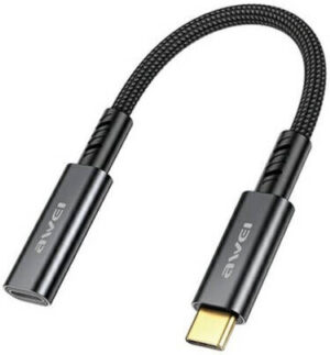 AWEI Cl-216T Type C To Lightning Cable, 18W PD, 480 Mbps, 1M Length, Tangle-Resistant and Wear-Resistant, Black | Cl-216T