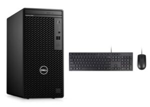 Dell OptiPlex 3090 Tower Desktop PC, 10th Gen Intel Core i5-10505 Processor, 4GB DDR RAM, 1TB HDD, Intel UHD Graphics 630, Optical Drive, With Wired English Keyboard and Mouse, Black | OptiPlex 3090