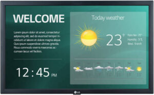 LG SM3G-B 21.5" Full HD Commercial Monitor, IPS Backlit-LED Display, 60Hz Refresh Rate, 14ms Response Time, 16 9 Aspect Ratio, 250 Nits Brightness, HDMI, Black | 22SM3G-B