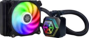 SilverStone PF120 ARGB All-In-One Single Fan Liquid CPU Cooler, 120mm, 12V, Copper base with plastic body | SST-PF120-ARGB