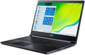 Acer Aspire 7 A715-76G-53E0 Laptop, 15.6" FHD IPS 144Hz Display, Intel Core i5-12450H Processor, 8GB RAM, 512GB SSD, GeForce RTX 3050 4GB GPU, English Backlit Keyboard, Win11, Black | NH.QMFEM.004
