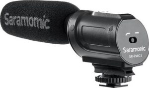 Saramonic SR-PMIC1 Lightweight Super-Cardioid Condenser Microphone for DSLRs/Camcorders - Black | AWP-6152