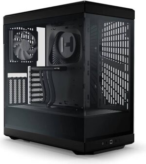 HYTE Y40 Modern Aesthetic Panoramic Mid-Tower ATX Gaming PC Case, Tempered Glass Design, Up to 360mm​ Radiator & 7x 120mm Fans Support, Vertical Graphics Support, USB Type-C, Black | CS-HYTE-Y40-B