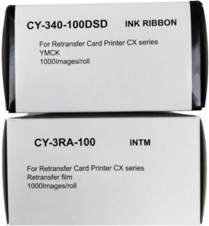 DNP CX-D80 SD Re-Transfer Ribbon And Film Set, 1x Re-Transfer YMCK Colour Ribbon (1000 Images), 1x Re-Transfer Film (1000 Images) | CY-340-100DSD / CY-3RA-100