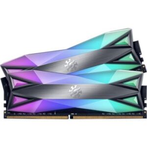 Adata XPG Spectrix D60 RGB LED 16GB (2 x 8GB) DDR4 3200MHz (PC4-25600) CL16 XMP 2.0 DIMM, RGB Memory Tungsten Gray | AX4U32008G16A-DT60