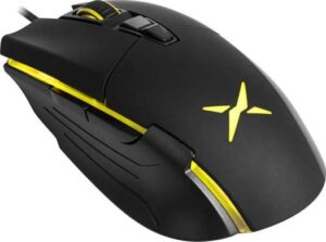 Delux M522BU Wired FPS Gaming Mouse, RGB Customizable Lights, 22G ACC, 6000 fps, 7 Programmable buttons, DPI upto 6400, Equipped With Office & Game Mode, Black | M522BU