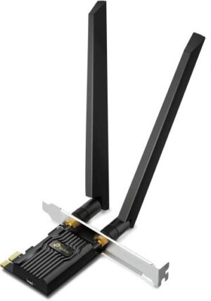 TP-Link WiFi 6E Intel AX210 AXE5400 PCIe WiFi Card for Desktop PC, Bluetooth 5.3, WPA3, 802.11axe Tri Band Wireless Adapter with MU-MIMO, OFDMA, Ultra-Low Latency, for Windows 10,11 | Archer TXE72E