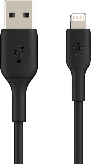 Belkin Lightning Cable, Boost Charge Lightning to USB Cable for iPhone, iPad, AirPods, MFi-Certified iPhone Charging Cable, 3ft/1M, Black | CAA001bt1MBK