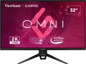 ViewSonic VX3219-2K-PRO-2 Gaming Monitor, 32" IPS Display, QHD Resolution, 165Hz Refresh Rate, 0.43ms Response Time, AMD FreeSync Premium Technology, 1.07b Color Support, Blasck | VX3219-2K-PRO-2