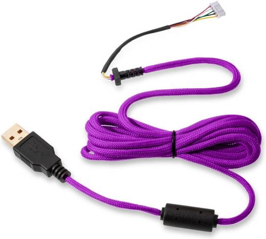 Glorious Ascended Cable V2, Highly Flexible & Ultra-light USB Mouse Cable, Safe & Fast Transmission, Compatible For Glorious Model O / O, 2 Meter, Purple Reign | G-ASC-PURPLE