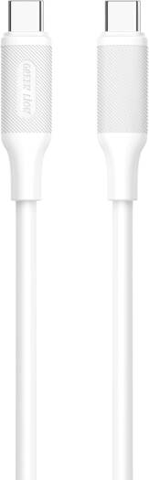Green Lion USB Type-C To Type-C PVC Cable 1M PD 60W Fast Charging, 480Mbps Transfer Speed, Charge & Sync, Secure & Safe, 10000 Bends Life Span (White)