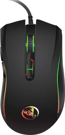HXSJ Wired Mouse Docooler A869 Wired Gaming Mouse 3200DPI 7 Buttons 7 Color LED Optical Computer Mouse Player Mice Gaming Mouse for Pro Gamer - Black | A869