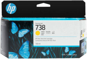 HP 738 Yellow Design Jet Ink Cartridge, T850 T950, 130MLExceptional Print Quality, Versatile Applications, Convenient Standard Capacity, Yellow | 498N7A
