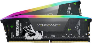 CORSAIR VENGEANCE RGB 32GB (2x16GB) DDR5 Memory Kit, 6000MT/s Memory Speed, CL30 CAS Latency, AMD EXPO & Intel XMP Support, Call of Duty Warzone Edition, Gray | CMH32GX5M2B6000Z30-WZ
