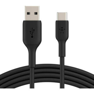 Belkin BOOST CHARGE USB C to USB A Cable, USB C Fast Charging, Sync Cable, Durable Cord, for Nintendo Switch Apple, Android, Windows, PCs and Desktops, 1 Meter, Black | CAB001bt1MBK,