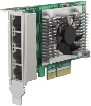 QNAP QXG-2G4T-I225 Network Expansion Card, Intel Ethernet Controller I225-LM, 4x NBASE-T (RJ45) Ports, Up to 2.5Gbps Transmission Rates, PCIe Gen2 x4 Lanes | QXG-2G4T-I225