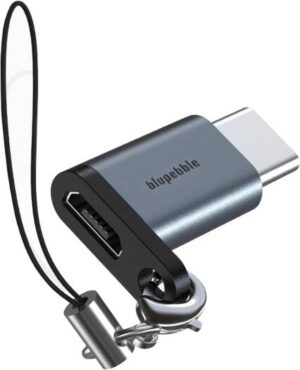 Blupebble Micro-USB to Type-C Adapter Micro-USB Female to Type-C Male OTG Adapter Compatible with Samsung S7 S7 S7 Edge Xiaomi Mi A2 Lite Huawei P Smart Y6 Y9 - Grey