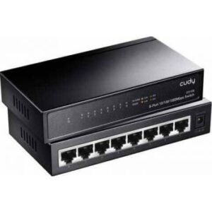 Cudy GS108 8-Port Gigabit Ethernet Unmanaged Switch - Desktop Fanless 10/100/1000Mbps Shielded Ports Plug and Play Sturdy Metal Housing, Adapter Not Included | GS108