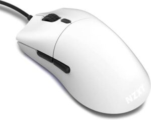NZXT Lift Ambidextrous Optical Wired Gaming Mouse, 16000 DPI Sensor, 16K Resolution, 2m Cable Length, Omron Mechanical Mouse Switch, White | MS-1WRAX-WM