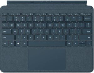 Microsoft Surface Go Alcantara Signature Type Cover Keyboard, Ultra-Slim Design, Backlit, Mechanical Keys, Extra Large Glass Trackpad, English (US) Layout, Cobalt Blue | KCS-00021