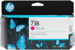 HP 738 Magenta Design Jet Ink Cartridge, T850 T950, 130MLExceptional Print Quality, Versatile Applications, Convenient Standard Capacity, Magenta | 498N6A