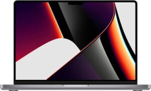 Apple MacBook Pro Laptop, 16.2 Liquid Retina XDR Screen, M1 Pro 10-Core Chip, 16-Core GPU, 16 GB RAM, 1 TB SSD, Backlit Magic Keyboard, Thunderbolt 4, macOS, Space Gray | MK193PA/A