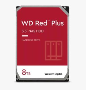 WD Red Plus 8TB NAS Internal Hard Drive HDD, 5640 RPM Class, CMR, SATA 6 Gb/s, 128 MB Cache, 3.5" Form Factor | WD80EFZZ