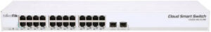 Mikrotik Cloud Router Switch 326-24G-2S+RM 24-port Gigabit switch, 2 SFP+ Cages, Management of Layer2 and Layer, 1U rackmount, Dual boot (RouterOS/SwitchOS) | CRS326-24G-2S+RM