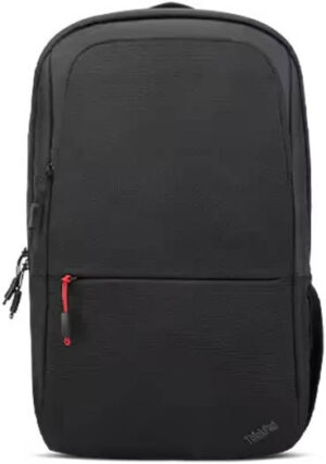 ThinkPad Essential 16" Backpack, Polyester, RPET Outside Materials, Easy-Grip Zippers, 2x Compartments, Mesh Side Water Bottle Holder, Black | 4X41C12468