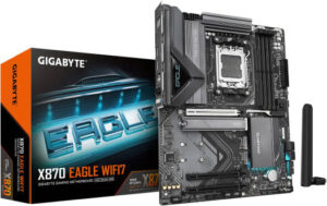 GIGABYTE X870 EAGLE WIFI7 Motherboard, AMD Socket AM5, Dual Channel DDR5, AMD X870 Chipset, DDR5 Up to 256GB Memory, EZ-Latch Plus, 3 x M.2 Slots | X870-EAGLE-WIFI7