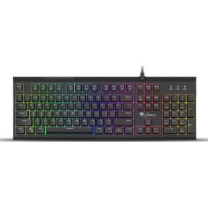 Genesis Thor 210 Gaming Keyboard RGB 7 Zone Backlight With USB and Audio Hub [Hybrid Perfection] Anti-Ghosting For All USB Devices - Black | NKG-1645