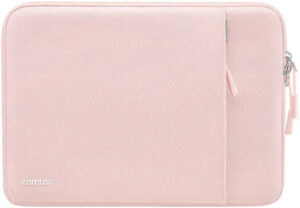 Tomtoc Defender-A13 Laptop Sleeve, 13" MacBook/Surface Laptop, 360 Degree Protection with Patented CornerArmor, Durable Recycled Fabric, YKK Zippers, Baby Pink | A13C2P1