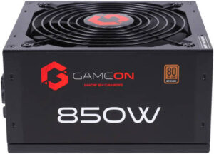 GAMEON - SPY2 ATX 850 WATTS 80 PLUS BRONZE Value Gaming Power Supply, Fully Modular, Double PCB Design, Low Power Consumption, SMD Manufacturing Process Complete protection, Black | GO-SPYATX850W-B