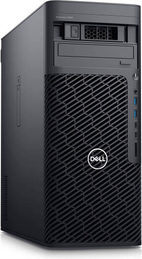 Dell Precision 5860 Tower Workstation, Intel Xeon W3-2423, 64GB RAM, 1TB SSD, NVIDIA RTX A2000 ADA 16GB Graphics, Black Keyboard & Mouse, Win11 Pro, 750W PSU, Black | T5860