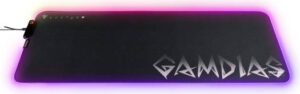 GAMDIAS NYX P3 GD-NYX P3 Multi-Colored XL Gaming Mouse Pad, Extra-Elongated Layout, 10 Addressable Multi-Colored Lighting Effects, Non-Slip Design, Black | GD-NYX-P3