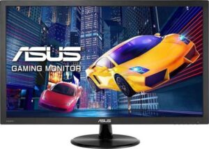 ASUS VP228HE Gaming Monitor, 22" TN Display, FHD Resolution, 60Hz Refresh Rate, 1ms (GtG) Response Time, GamePlus Technology, Flicker-Free Feature, 16.7m Color Display, Black | 90LM01K0-B01B70