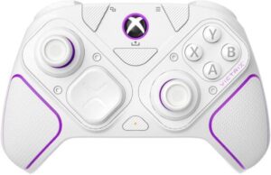 PDP Gaming Victrix Pro BFG Wireless Controller, Compatible With Xbox Series X|S & PC, 5ms Input Latency, 2000mAh Battery, 4 Mappable Back Buttons, Multi-Position Clutch Triggers, White | 049-002-WH