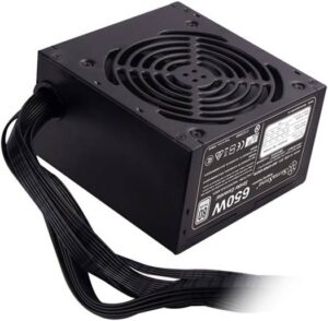 Silver Stone ST65F-ES230 80 Plus 230V EU 650W ATX PSU With All Black Flat Cable Design, Active PFC Circuitry, Silent Running 120mm Fan with 18dBA, Single +12V Rail, Black | SST-T65F-ES230