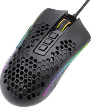 Redragon M988 Storm Elite Lightweight RGB Gaming Mouse, 85g Ultralight Honeycomb Shell, 16,000 DPI Optical Sensor, 8 Programmable Buttons, Precise Registration, Super-Lite Cable, Black | M988-RGB