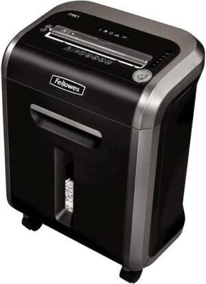 Fellowes Powershred® 79Ci Cross-Cut Shredder, 23L Bin Capacity, Shreds Up to 16 Sheets, 4x38mm Cut Size, P-4 Security Level, SafeSense & SilenShred Technology, Black | 79Ci