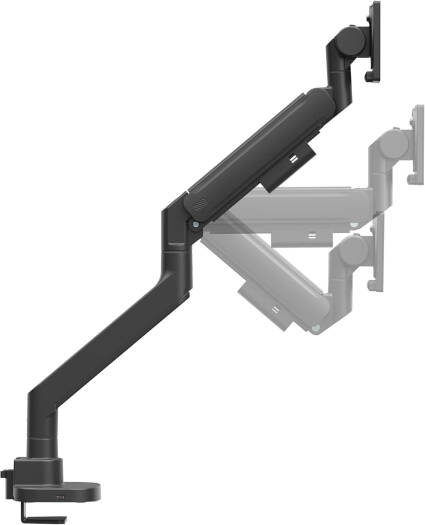 Navo Single Control Model Y PRO Monitor Arm, Supports 17" to 57" Flat & Curved Screens, Up To 27kg Weight Capacity, Gas Spring Technology, Smart Base, Black | CTRL-YPRO-BLACK - Image 3