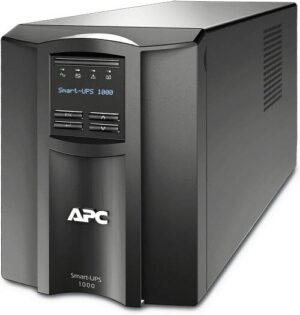 APC SMT1000IC Tower Smart UPS, Line Interactive, 1000VA / 700 Watts Power, 230 Voltage, 8x IEC C13 Outlets, Smart Connect Port + Smart Slot Interface, AVR / LCD, 3 Hours Charge Time, Black | SMT1000IC